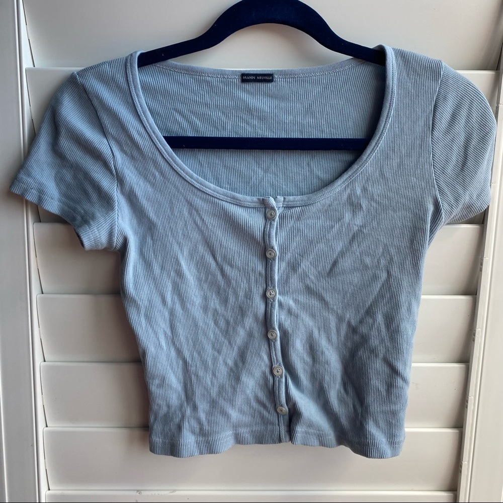 🪲 Brandy Melville blue Zelly top - Picture 5 of 6